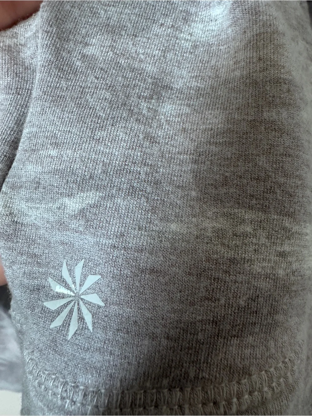 Athleta Girl Cozy Cross Your Fingers sweatshirt-Gray Camo Print-XL-14